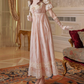 Romantic Jewel Neck Pink Prom Dress Lace A-Line Evening Dress C8494