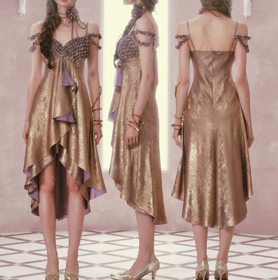 Mini robe de soirée en satin, sans bretelles, sans manches, ligne a, simple, C899