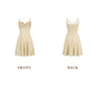 Trendy Spaghetti Straps Beige Homecoming Dress Ruffles Floral A-Line Birthday Dress C8498