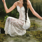 Robe de bal de princesse bustier à volants en satin long, robe de soirée C8117