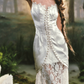 Robe de bal de princesse bustier à volants en satin long, robe de soirée C8117