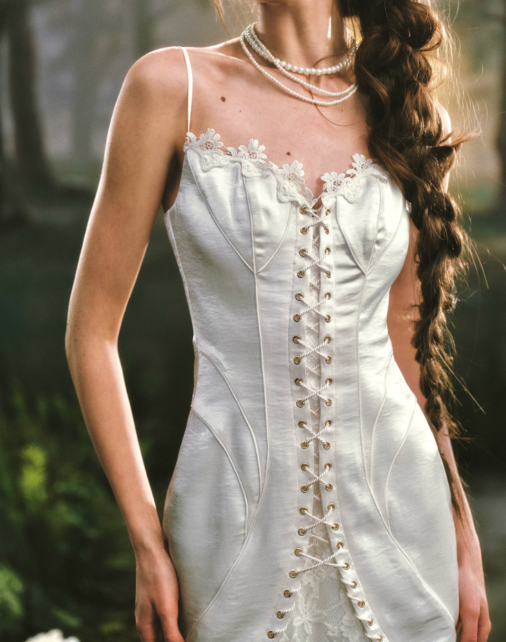 Robe de bal de princesse bustier à volants en satin long, robe de soirée C8117