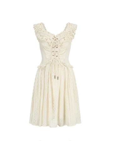 Elegant Off-the-Shoulder Ivory Homecoming Dress Lace Ruffles A-Line Birthday Dress C8501