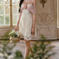 Mini robe de soirée en satin, sans bretelles, sans manches, ligne a, simple, C899