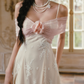 Mini robe de soirée en satin, sans bretelles, sans manches, ligne a, simple, C899