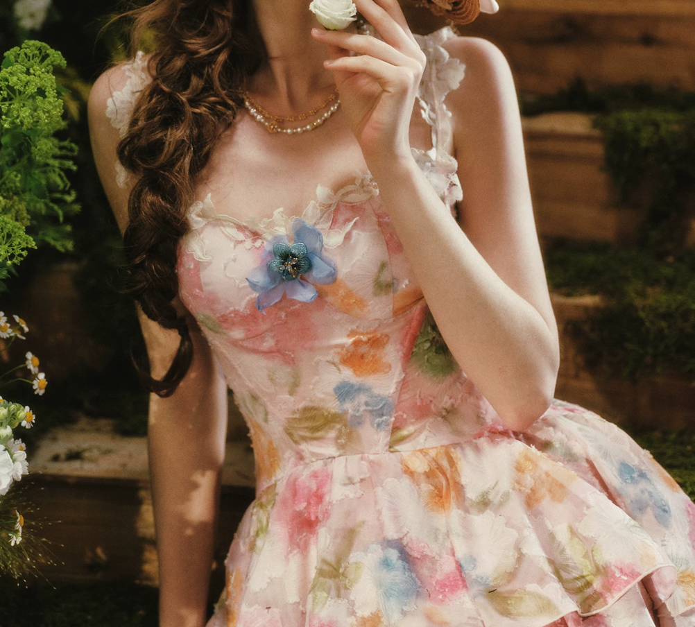 Robe de bal de princesse bustier à volants en satin long, robe de soirée C8117