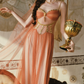 Robe de bal de princesse bustier à volants en satin long, robe de soirée C8117
