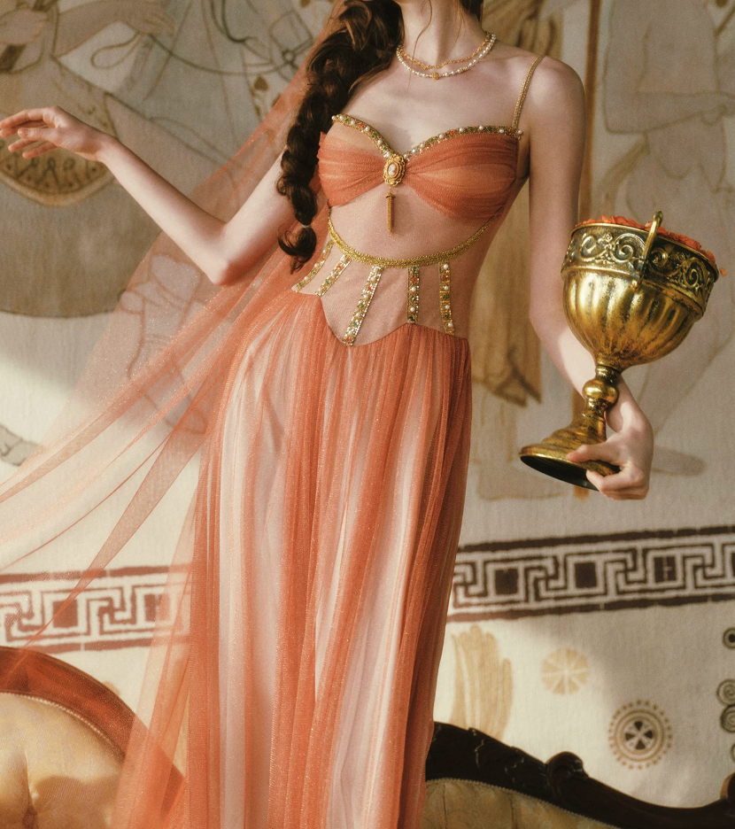 Robe de bal de princesse bustier à volants en satin long, robe de soirée C8117