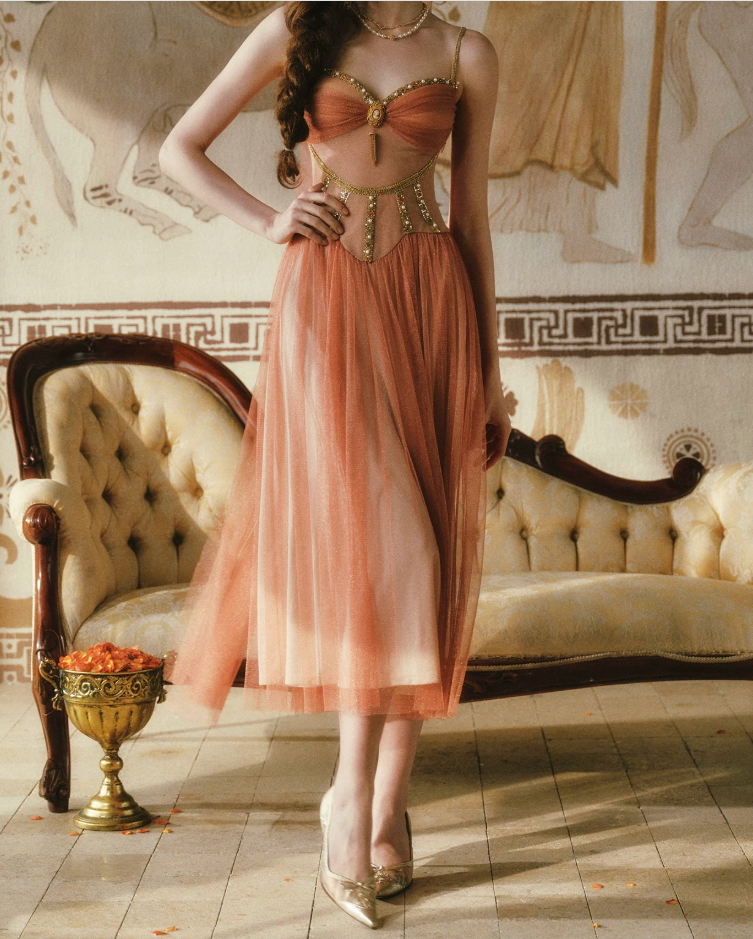 Robe de bal de princesse bustier à volants en satin long, robe de soirée C8117