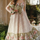 Sleek Spaghetti Straps Floral Prom Dress Ruffles A-Line Evening Dress C8506