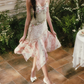 Mini robe de soirée en satin, sans bretelles, sans manches, ligne a, simple, C899