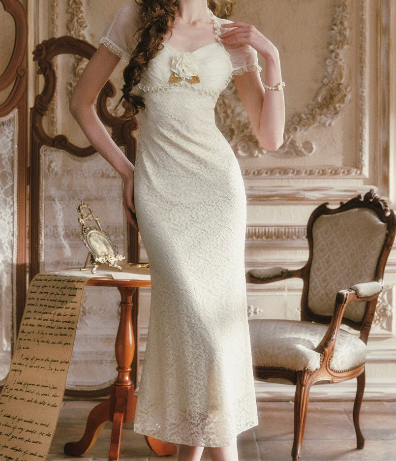 Robe de bal de princesse bustier à volants en satin long, robe de soirée C8117
