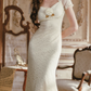 Robe de bal de princesse bustier à volants en satin long, robe de soirée C8117