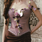 Robe de bal de princesse bustier à volants en satin long, robe de soirée C8117