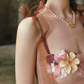 Ethereal Appliques Pink Prom Dress A-Line Spaghetti Straps Evening Dress C8512