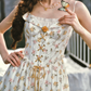 Chic Ruffles Floral Prom Dress A-Line Spaghetti Straps Evening Dress C8513
