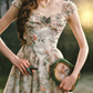 Robe de bal de princesse bustier à volants en satin long, robe de soirée C8117