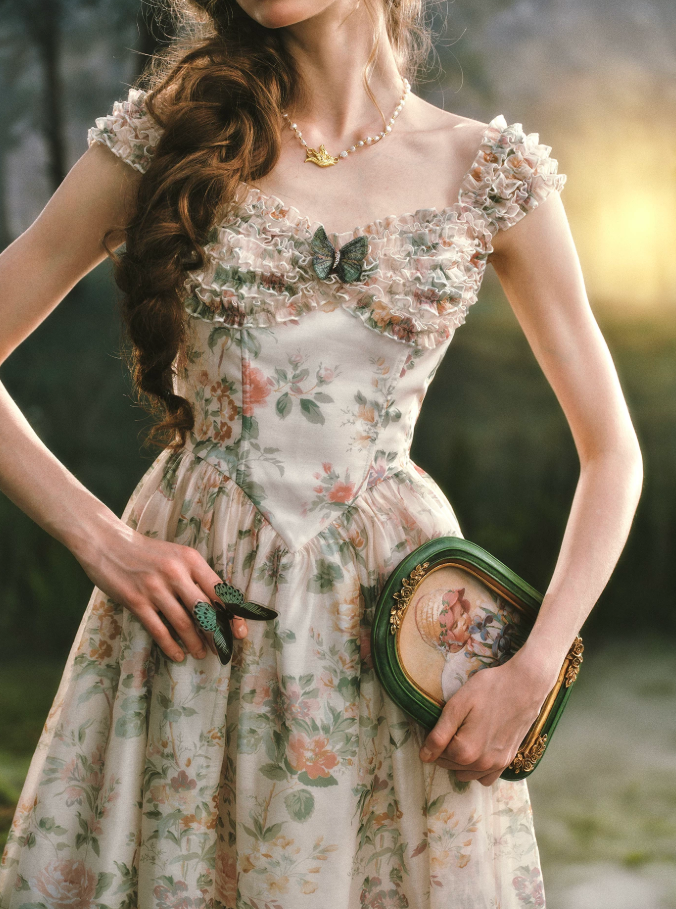 Robe de bal de princesse bustier à volants en satin long, robe de soirée C8117