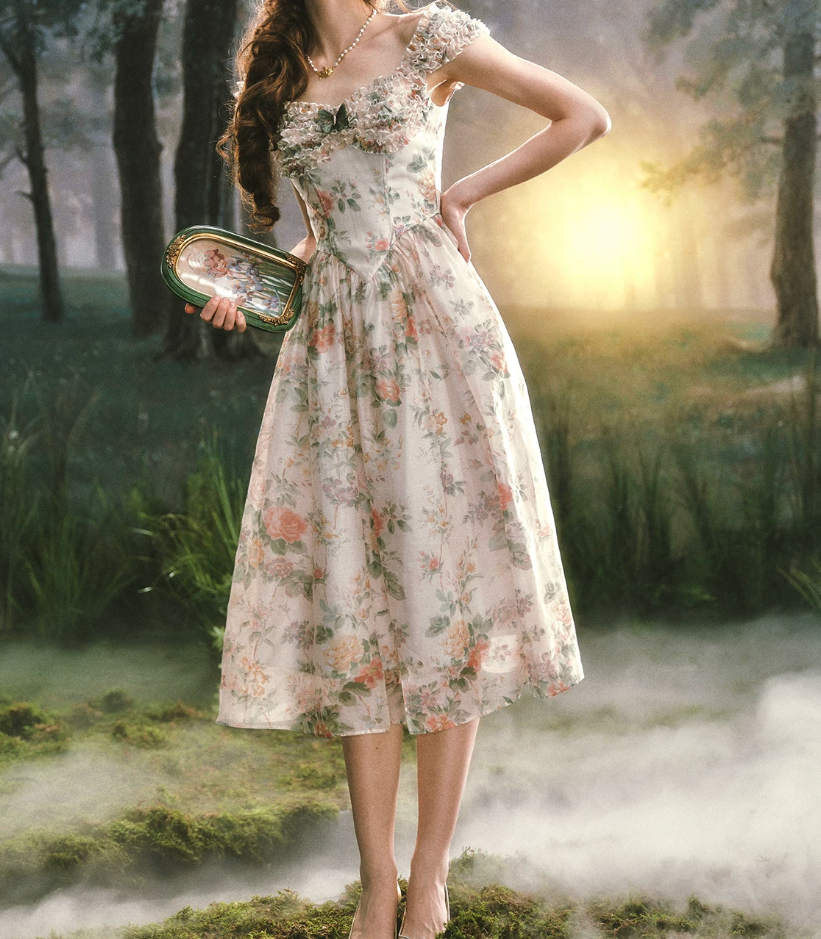 Robe de bal de princesse bustier à volants en satin long, robe de soirée C8117