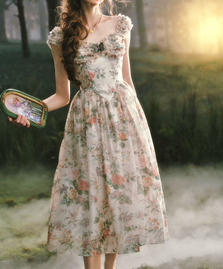 Robe de bal de princesse bustier à volants en satin long, robe de soirée C8117
