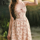 Charming Halter Neck Prom Dress Lace Floral A-Line Evening Dress C8517