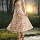 Charming Halter Neck Prom Dress Lace Floral A-Line Evening Dress C8517