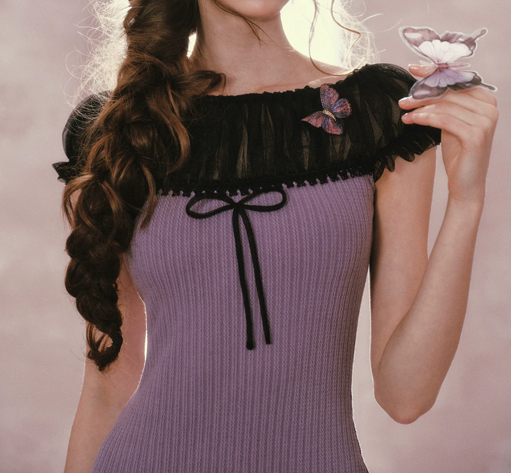 Unique Purple Homecoming Dress Boat Collar Sheath Birthday Dress C8520