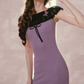 Unique Purple Homecoming Dress Boat Collar Sheath Birthday Dress C8520