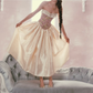 Glam Strapless Pink Prom Dress Lace Floral A-Line Satin Evening Dress C8524
