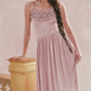 Robe de bal de princesse bustier à volants en satin long, robe de soirée C8117