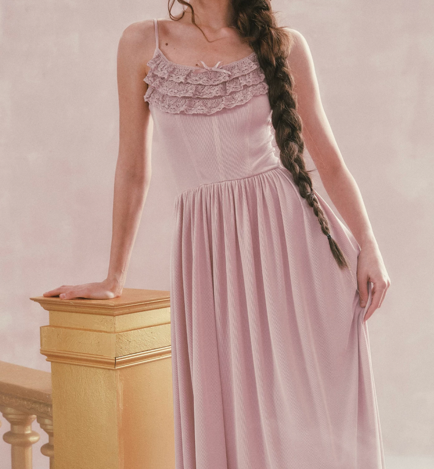 Robe de bal de princesse bustier à volants en satin long, robe de soirée C8117