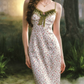 Robe de bal de princesse bustier à volants en satin long, robe de soirée C8117