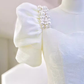 Fairytale A Line Short Sleeves Lace White Long Wedding Dresses C852