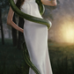 Elegant Boat Neck Prom Dress White Sheath Evening Dress C8530