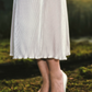 Elegant Boat Neck Prom Dress White Sheath Evening Dress C8530