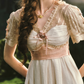 Robe de bal de princesse bustier à volants en satin long, robe de soirée C8117