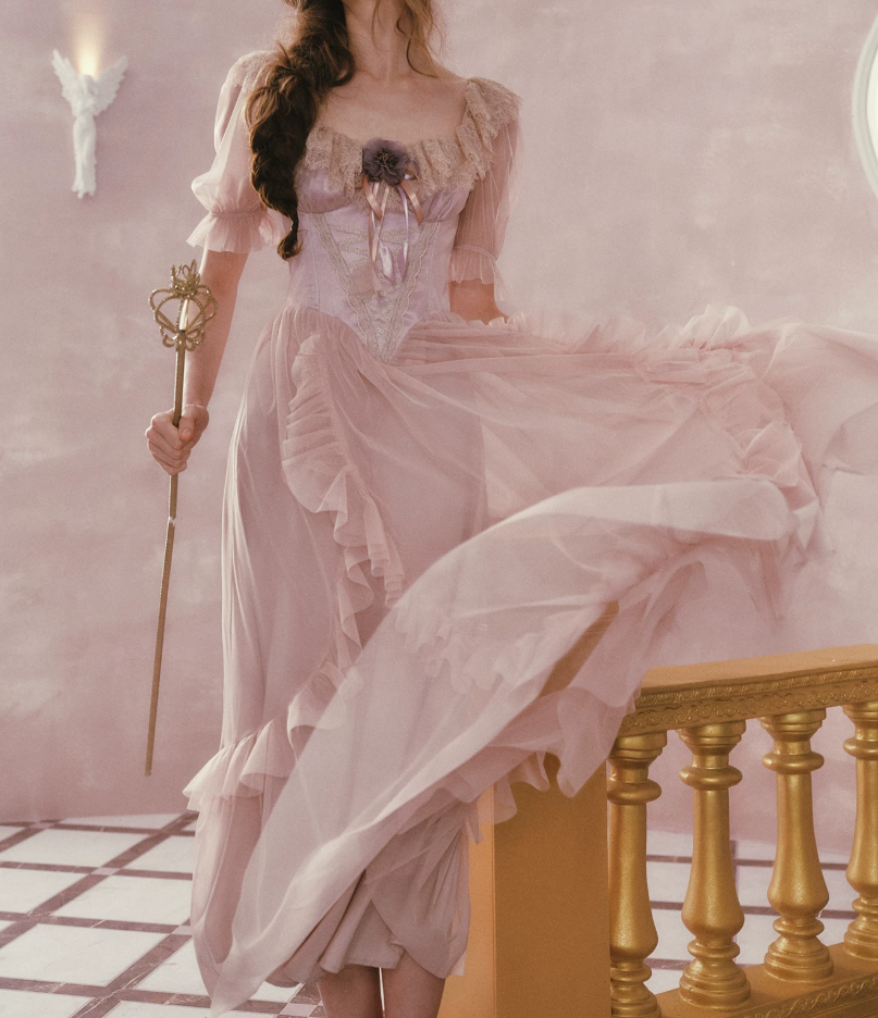 Robe de bal de princesse bustier à volants en satin long, robe de soirée C8117
