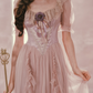 Robe de bal de princesse bustier à volants en satin long, robe de soirée C8117