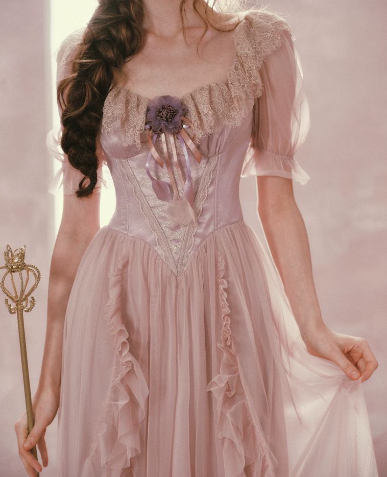 Robe de bal de princesse bustier à volants en satin long, robe de soirée C8117