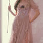 Robe de bal de princesse bustier à volants en satin long, robe de soirée C8117
