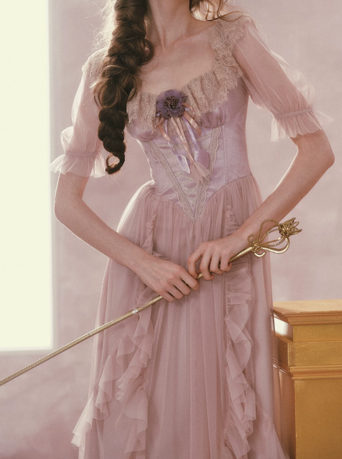 Robe de bal de princesse bustier à volants en satin long, robe de soirée C8117
