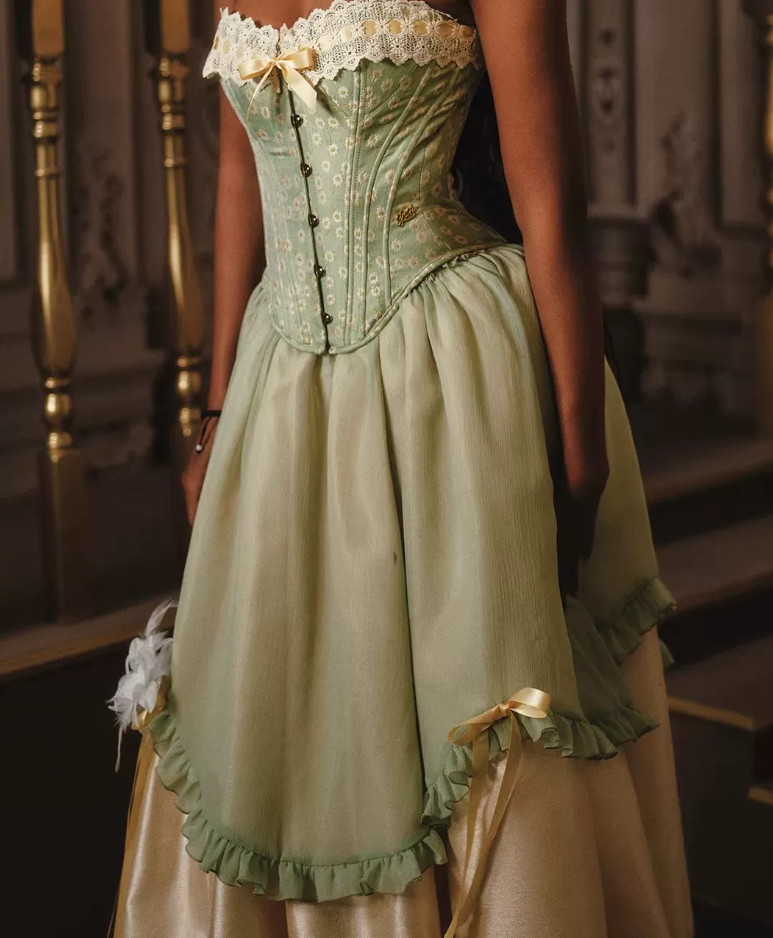 Robe de bal de princesse bustier à volants en satin long, robe de soirée C8117