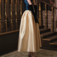 Robe de bal de princesse bustier à volants en satin long, robe de soirée C8117