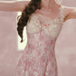 Robe de bal de princesse bustier à volants en satin long, robe de soirée C8117
