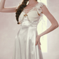 Robe de bal de princesse bustier à volants en satin long, robe de soirée C8117