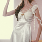 Robe de bal de princesse bustier à volants en satin long, robe de soirée C8117