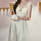 Robe de bal de princesse bustier à volants en satin long, robe de soirée C8117