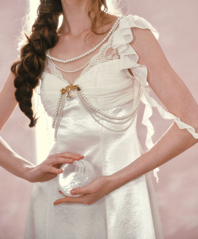 Robe de bal de princesse bustier à volants en satin long, robe de soirée C8117