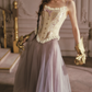Robe de bal de princesse bustier à volants en satin long, robe de soirée C8117