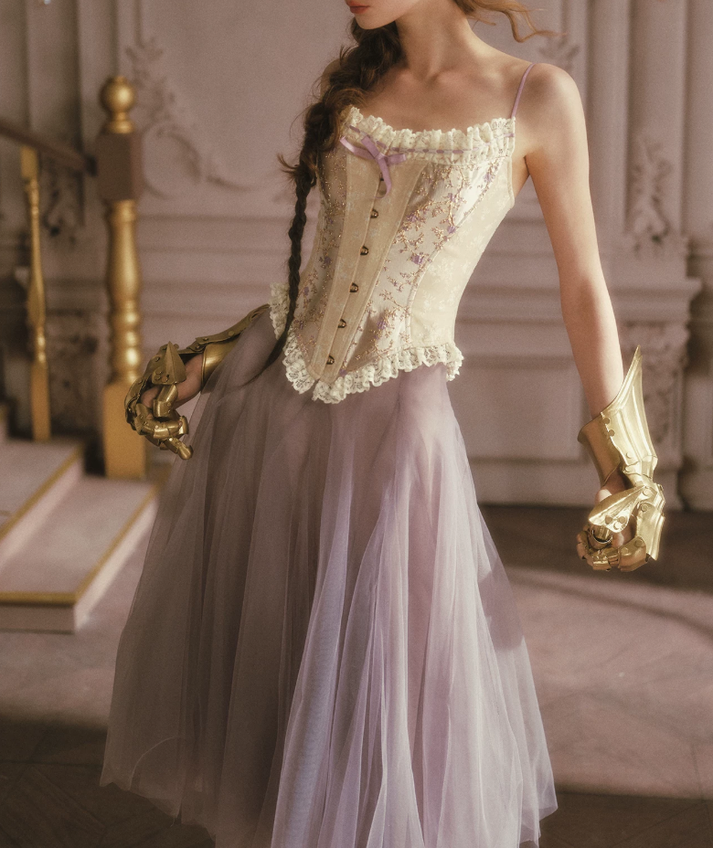 Robe de bal de princesse bustier à volants en satin long, robe de soirée C8117